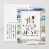 Psalm 73:26 Er ist die Stärke meines Herzens Postkarte (Vorne/Hinten)