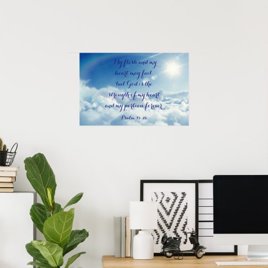 Psalm 73:26 poster (Heimbüro)