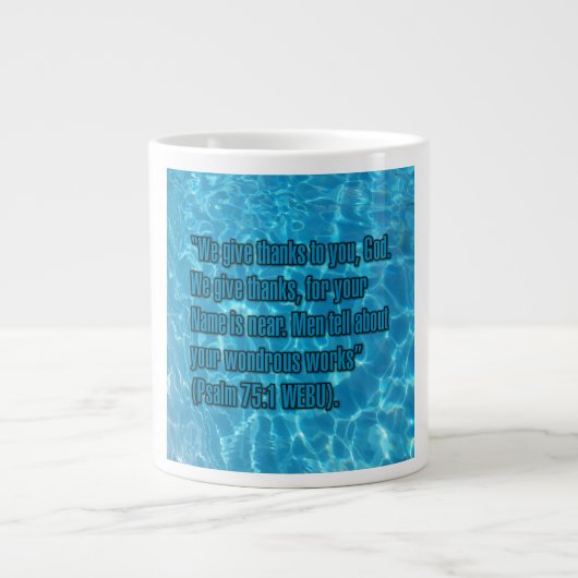 Psalm 75:1 WEBU Tasse (Vorderseite)