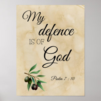 Psalm 7 : 10 über biblische Bildrolle Poster