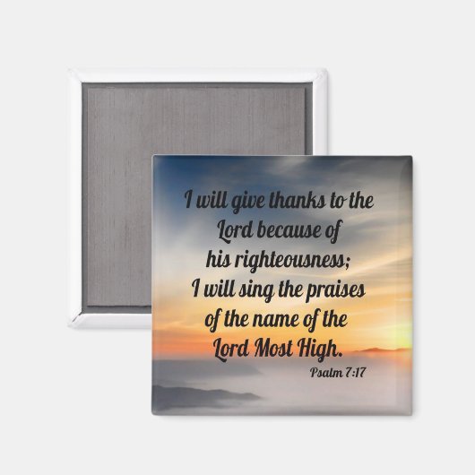 Psalm 7:17 magnet (Vorderseite/Rückseite)