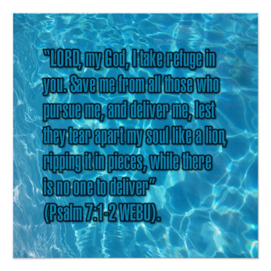 Psalm 7:1-2 WEBU Poster (Vorderseite)