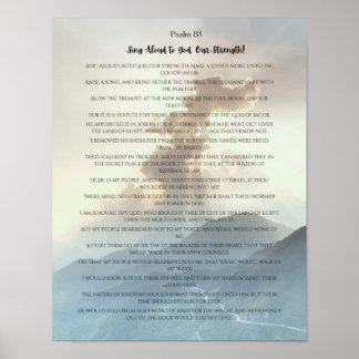 Psalm 81, laut zu Gott Unsere Stärke Poster