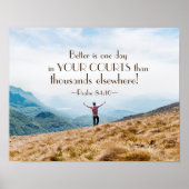 Psalm 84:10 Better is One day in Your Courts Bible Poster (Vorne)