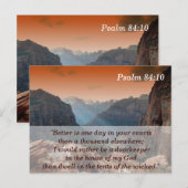 Psalm 84:10 Schriftkarte zum Auswendiglernen Postkarte (Vorne/Hinten)