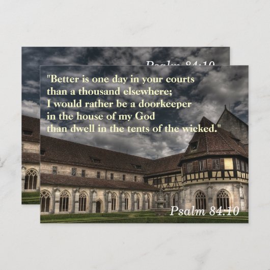 Psalm 84:10 Scripture Memory Card Postkarte (Vorne/Hinten)