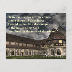 Psalm 84:10 Scripture Memory Card Postkarte