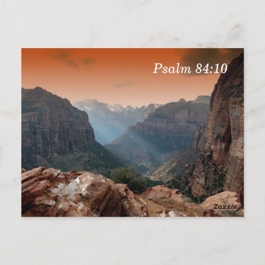 Psalm 84:10 Scripture Memory Card Postkarte (Rückseite)