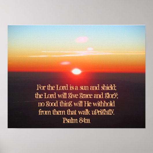 Psalm 84:11 Der Herr ist eine Sonne und Schild Pos (Vorne)