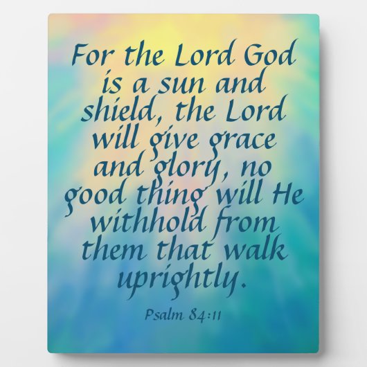 Psalm 84:11 fotoplatte (Vorderseite)