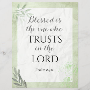 Psalm 84:12 Christlicher Bibelvers Flyer
