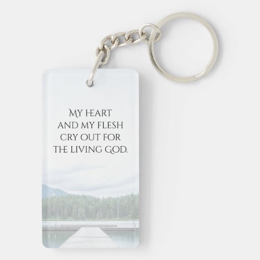 Psalm 84:2 Höfe des Herrn, Schrift Schlüsselanhänger (Rückseite)