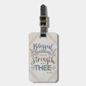 Psalm 84:5 - Blessed is the Man Gepäckanhänger (Vorderseite vertikal)