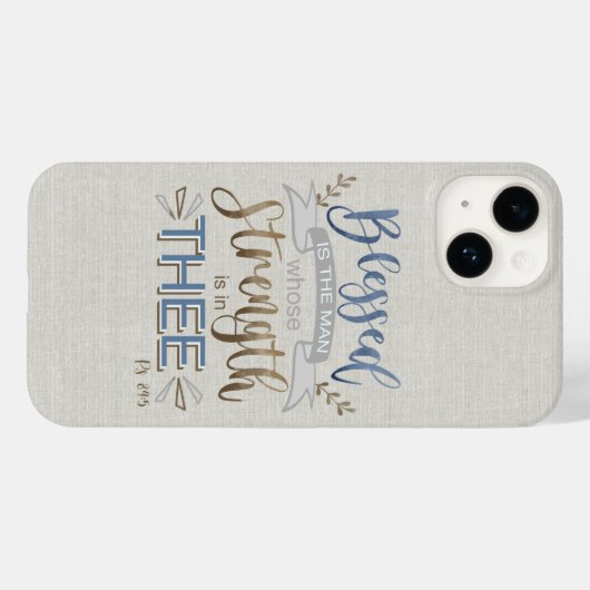 Psalm 84:5 - Selig ist der Mann Case-Mate iPhone Hülle (Rückseite (Horizontal))