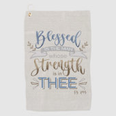 Psalm 84:5 - Selig ist der Mann Golfhandtuch (Vorderseite)