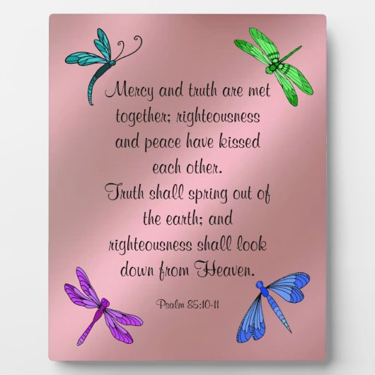 Psalm 85:10-11 Plaque Fotoplatte (Vorderseite)