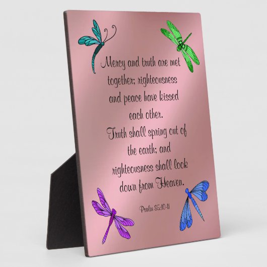 Psalm 85:10-11 Plaque Fotoplatte (Seite)