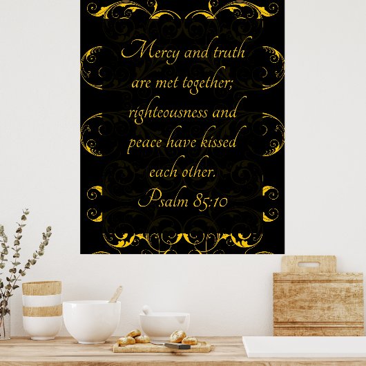 Psalm 85:10 poster (Küche)