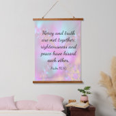 Psalm 85:10 wandteppich mit holzrahmen (Schlafzimmer)
