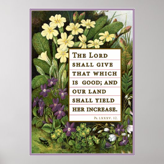 Psalm 85:12 Viktorianisches Schriftenposter Poster (Vorne)