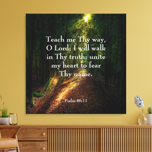Psalm 86:11 Canvas Print Leinwanddruck (Insitu (Wohnzimmer))