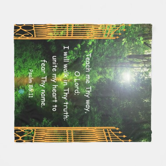 Psalm 86:11 fleecedecke (Vorderseite (Horizontal))