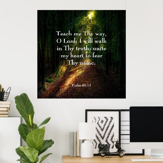 Psalm 86:11 poster (Heimbüro)