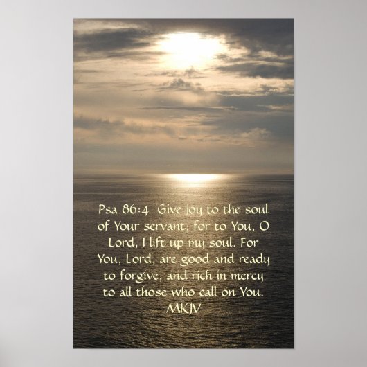 Psalm 86:4 Poster (Vorne)