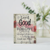 Psalm 86:5 Verzeihung Postkarte (Stehend Vorderseite)