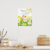 Psalm 86 Scripture Bible Verse Pink Flowers Poster (Küche)