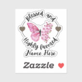 Psalm 88:4 Gesegnet Hoch begünstigter Schmetterlin Aufkleber (Blatt)