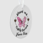 Psalm 88:4 Gesegnet Hoch begünstigter Schmetterlin Ornament (Vorderseite)