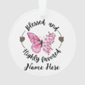 Psalm 88:4 Gesegnet Hoch begünstigter Schmetterlin Ornament (Rückseite)