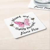 Psalm 88:4 Gesegnet Hoch begünstigter Schmetterlin Rechteckiger Pappuntersetzer (angewinkelt)