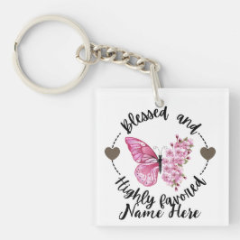 Psalm 88:4 Gesegnet Hoch begünstigter Schmetterlin Schlüsselanhänger