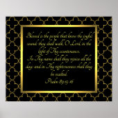 Psalm 89:15-16 poster (Vorne)