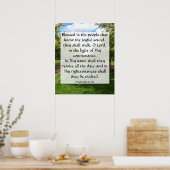 Psalm 89:15-16 poster (Küche)