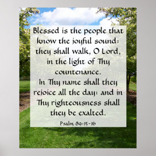 Psalm 89:15-16 poster
