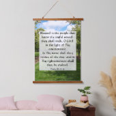 Psalm 89:15-16 wandteppich mit holzrahmen (Schlafzimmer)