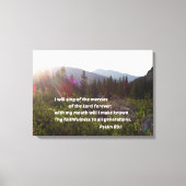 Psalm 89:1 Ich werde von den Gnaden des Herrn sing Leinwanddruck (Vorderseite)