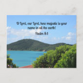 Psalm 8:1 O Herr, unser Herr, wie majestätisch ist Postkarte (Vorderseite)