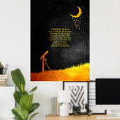 Psalm 8:3-4 Bibelverse Poster (Heimbüro)