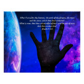 Psalm 8:3,4 Glossy-Space-Poster Poster (Vorderseite)