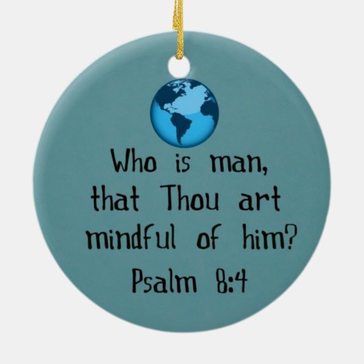 Psalm 8:4 keramik ornament (Hinten)