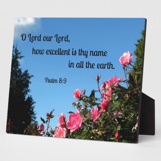 Psalm 8:9 O Herr, unser Herr, wie hervorragend ist Fotoplatte (Seite)