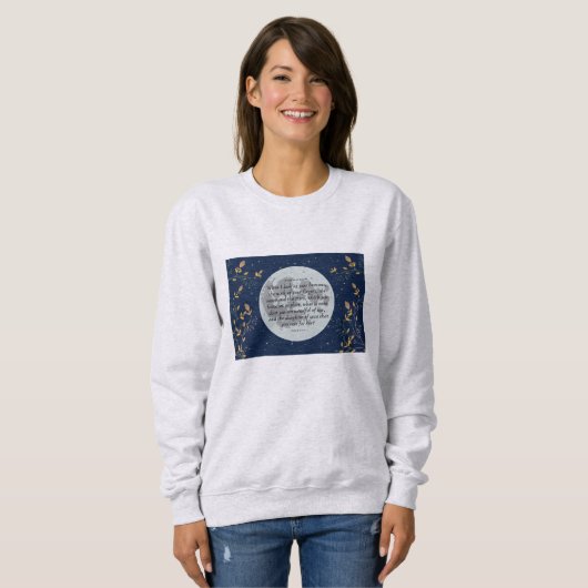 Psalm 8 Mitternacht Himmel Sweatshirt (Vorne ganz)