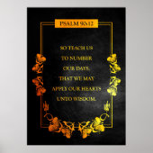 Psalm 90:12 Bibelverse Poster (Vorne)