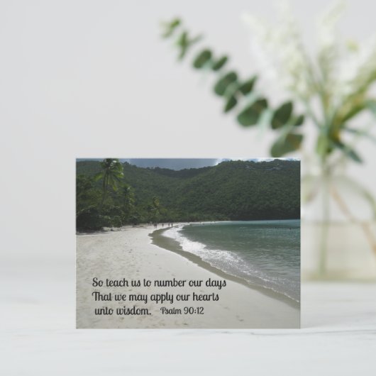 Psalm 90:12 postkarte (Stehend Vorderseite)