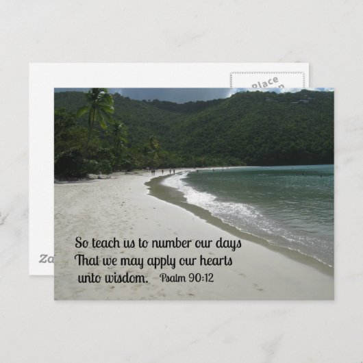 Psalm 90:12 postkarte (Vorne/Hinten)