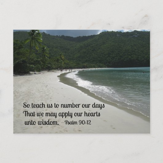Psalm 90:12 postkarte (Vorderseite)